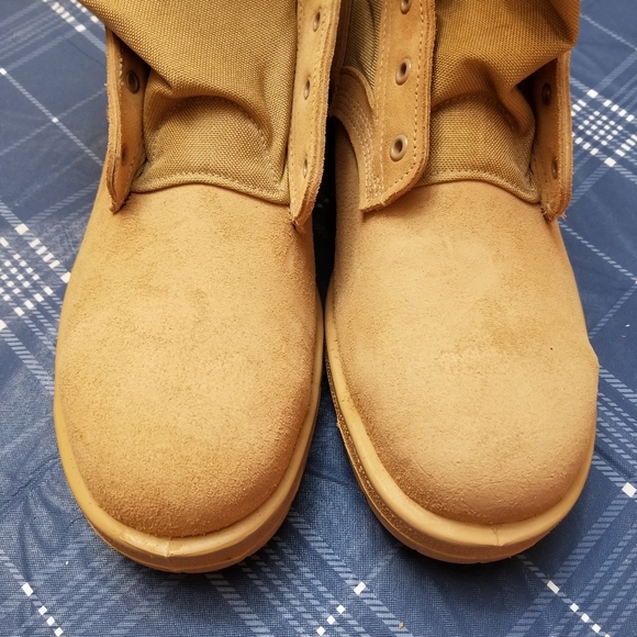 ALTAMA tan NWT 14.5 N suede steel toe lace up combat desert boots main image 7